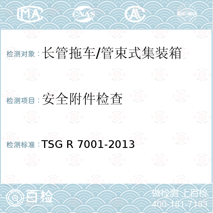 安全附件检查 TSG R7001-2013 压力容器定期检验规则