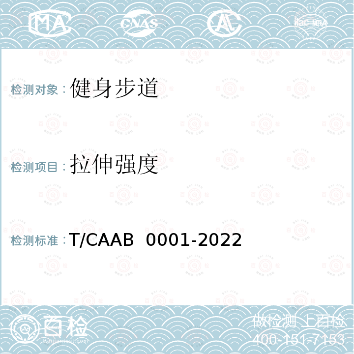 拉伸强度 B 0001-2022 健身步道指南T/CAA