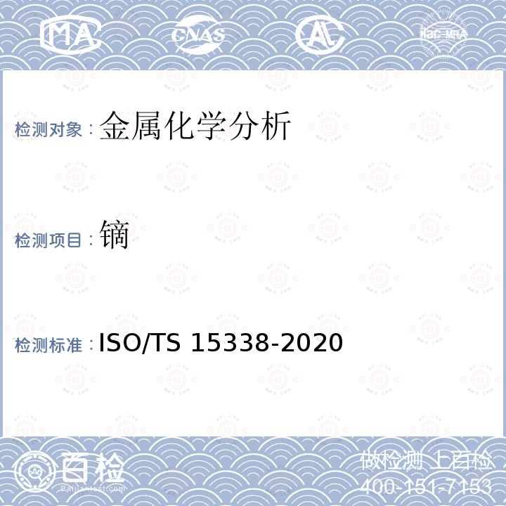 镝 15338-2020 表面化学分析-辉光放电质谱法（GD-MS）-操作规程 ISO/TS 