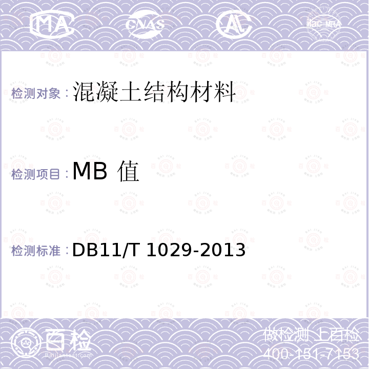 MB 值 混凝土矿物掺合料应用技术规程 DB11/T 1029-2013