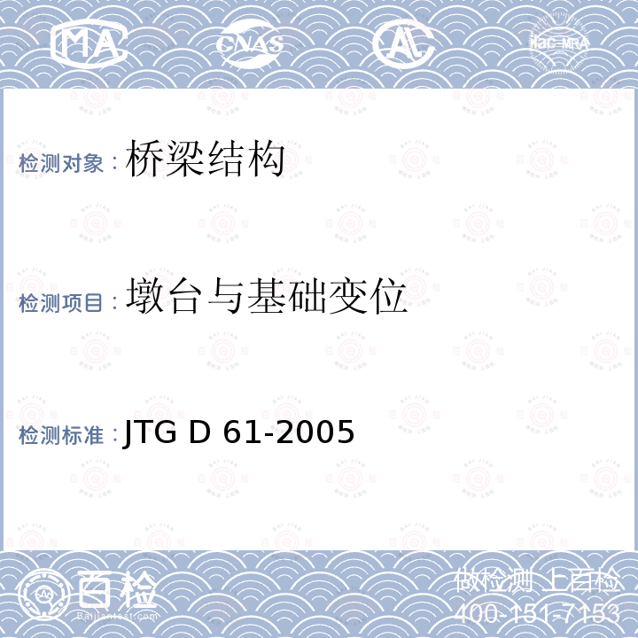 墩台与基础变位 JTG D61-2005 公路圬工桥涵设计规范(附英文版)