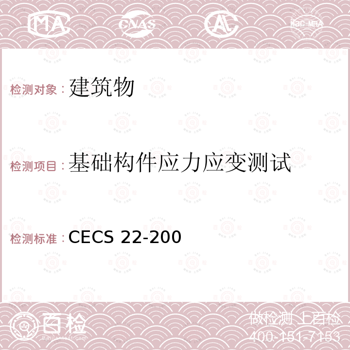基础构件应力应变测试 CECS 22-2005 岩土锚杆(索)技术规程(附条文说明)CECS22-2005