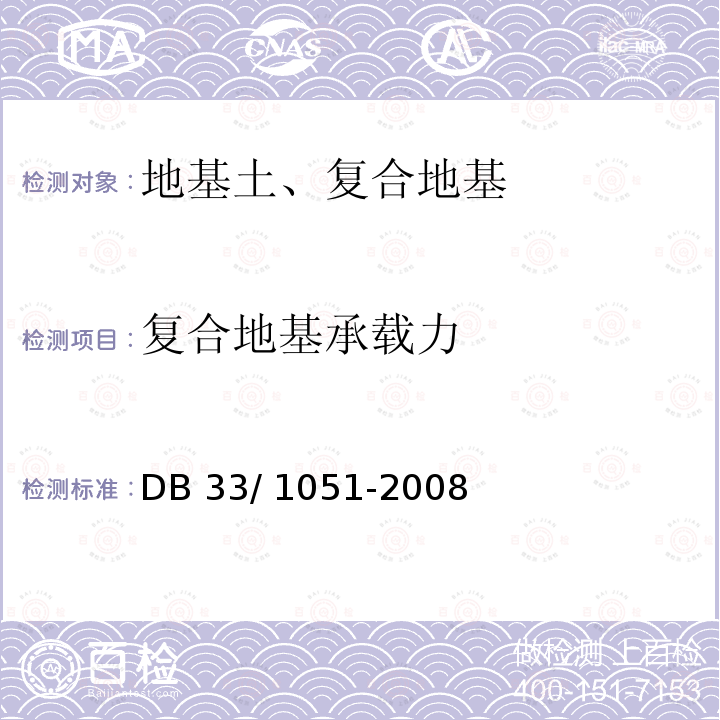 复合地基承载力 DB33/ 1051-2008 复合地基技术规程
