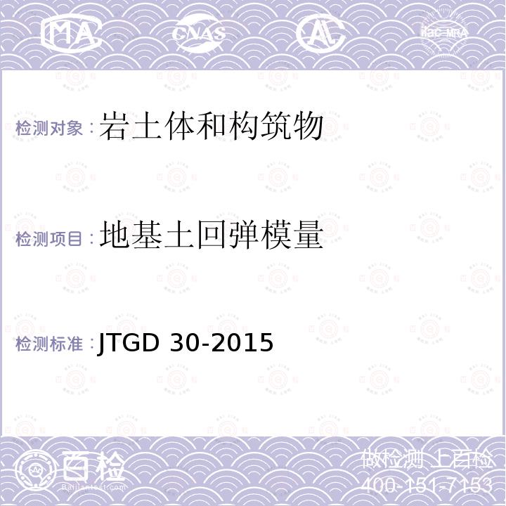 地基土回弹模量 JTG D30-2015 公路路基设计规范(附条文说明)(附勘误单)