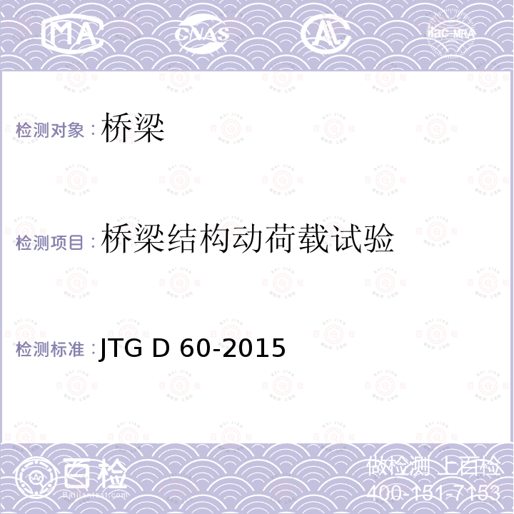 桥梁结构动荷载试验 JTG D60-2015 公路桥涵设计通用规范(附条文说明)(附勘误单)