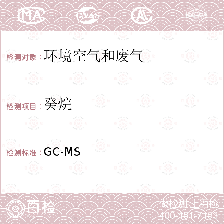 癸烷 GC-MS 2018年重点地区环境空气挥发性有机物监测方案（环办监测函【2017】2024号） 附1 环境空气中挥发性有机物的测定法操作规程