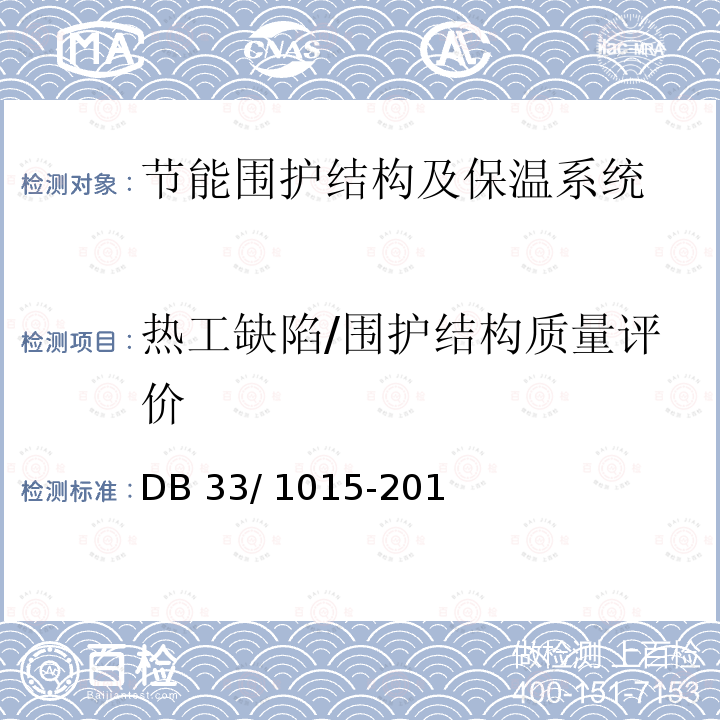 热工缺陷/围护结构质量评价 DB22/T 5034-2019 居住建筑节能设计标准(节能75％)