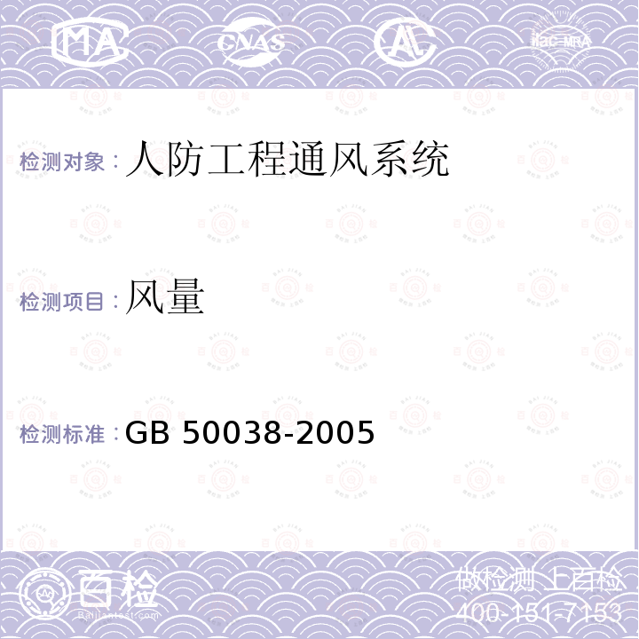 风量 GB 50038-2005 人民防空地下室设计规范(附条文说明)