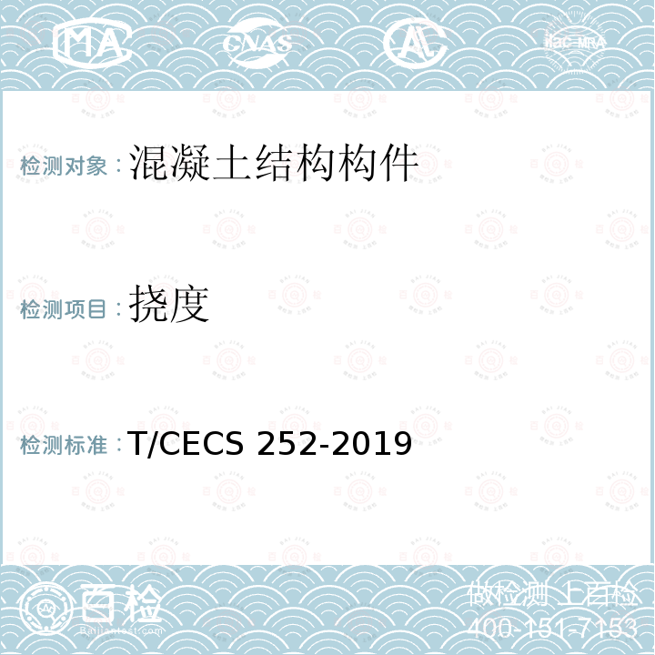 挠度 《火灾后工程结构鉴定标准》T/CECS 252-2019