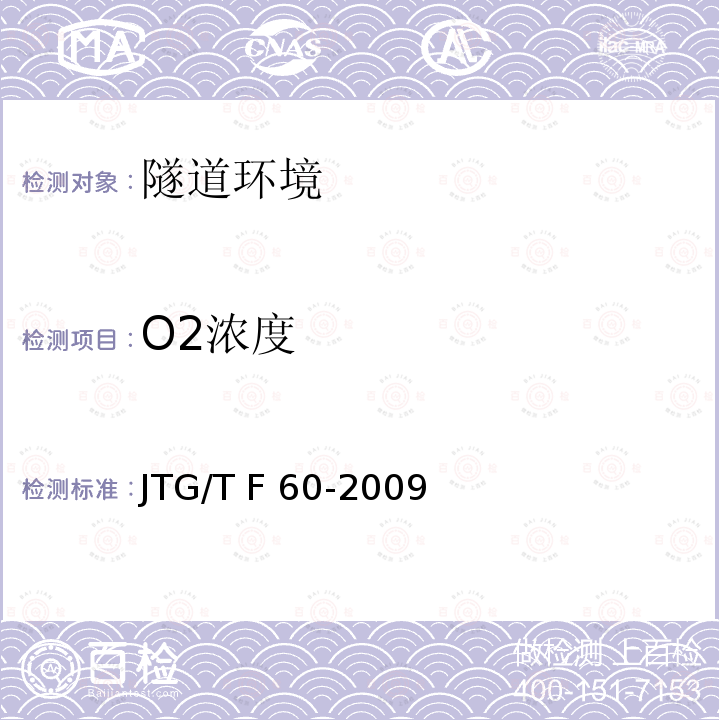 O2浓度 JTG/T F60-2009 公路隧道施工技术细则(附条文说明)(附英文版)