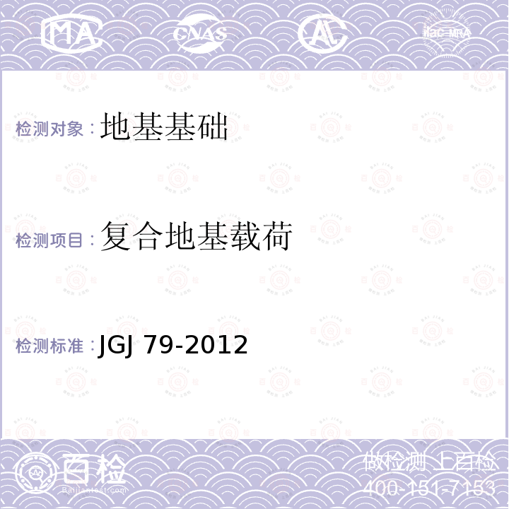 复合地基载荷 《建筑地基处理技术规范》 JGJ 79-2012