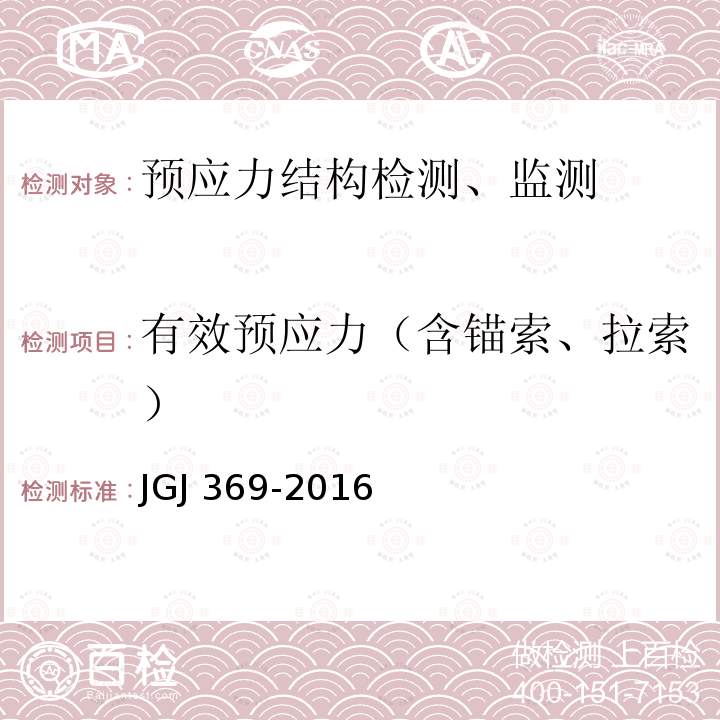 有效预应力（含锚索、拉索） JGJ 369-2016 预应力混凝土结构设计规范(附条文说明)