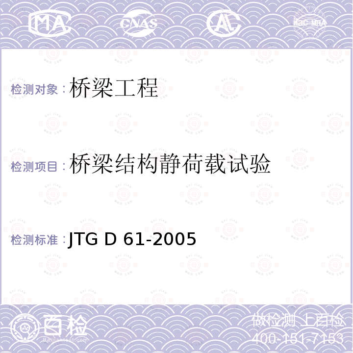 桥梁结构静荷载试验 JTG D61-2005 公路圬工桥涵设计规范(附英文版)