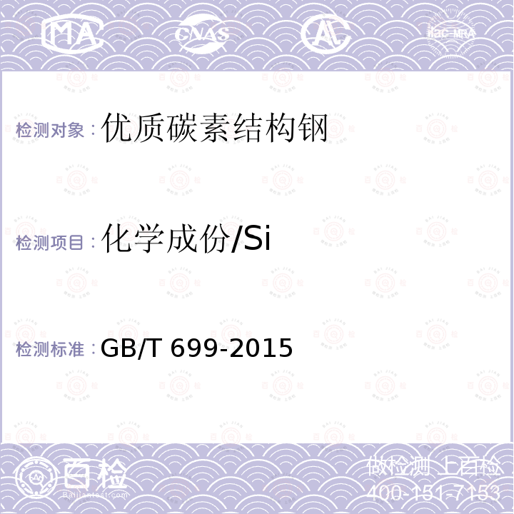 化学成份/Si GB/T 699-2015 优质碳素结构钢