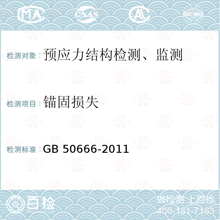 锚固损失 GB 50666-2011 混凝土结构工程施工规范(附条文说明)