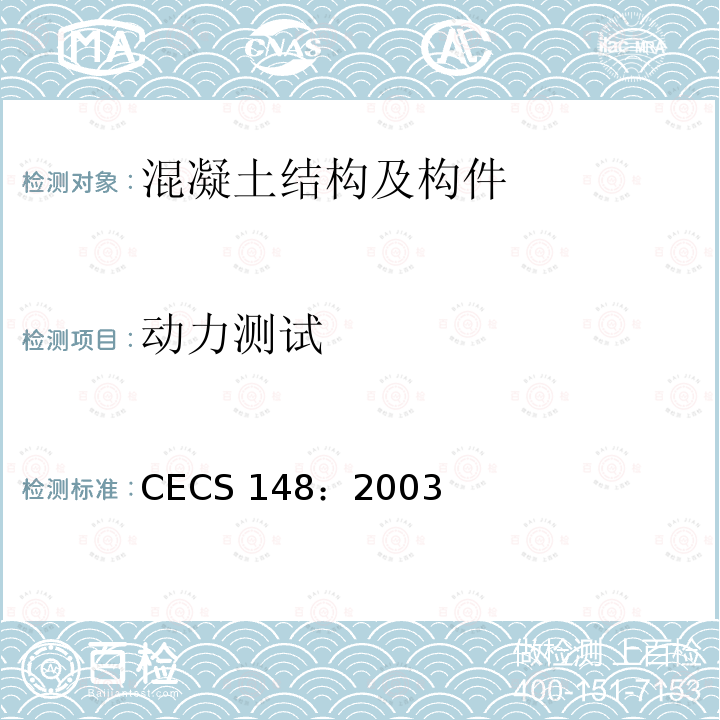 动力测试 CECS 148:2003 户外广告设施钢结构技术规程CECS 148：2003