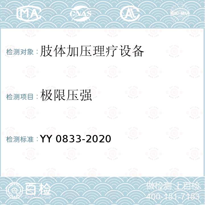 极限压强 极限压强 YY 0833-2020