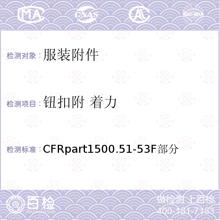 钮扣附 着力 钮扣附 着力 CFRpart1500.51-53F部分