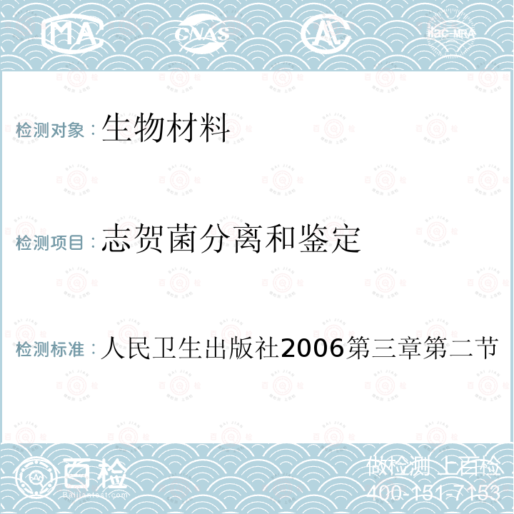 志贺菌分离和鉴定 志贺菌分离和鉴定 人民卫生出版社2006第三章第二节