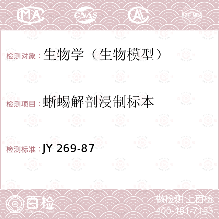 蜥蜴解剖浸制标本 JY 269-87  