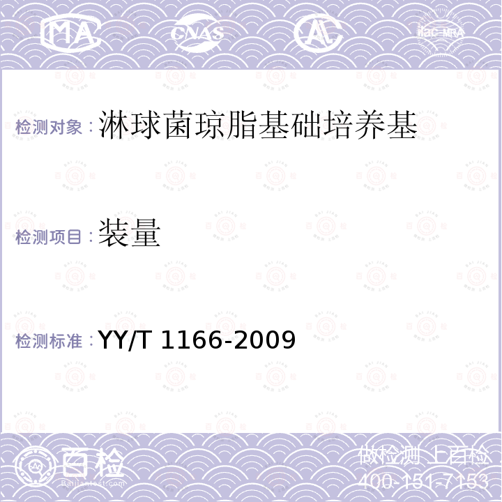 装量 装量 YY/T 1166-2009