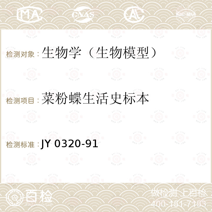 菜粉蝶生活史标本 菜粉蝶生活史标本 JY 0320-91