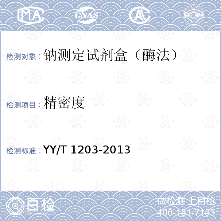 精密度 精密度 YY/T 1203-2013