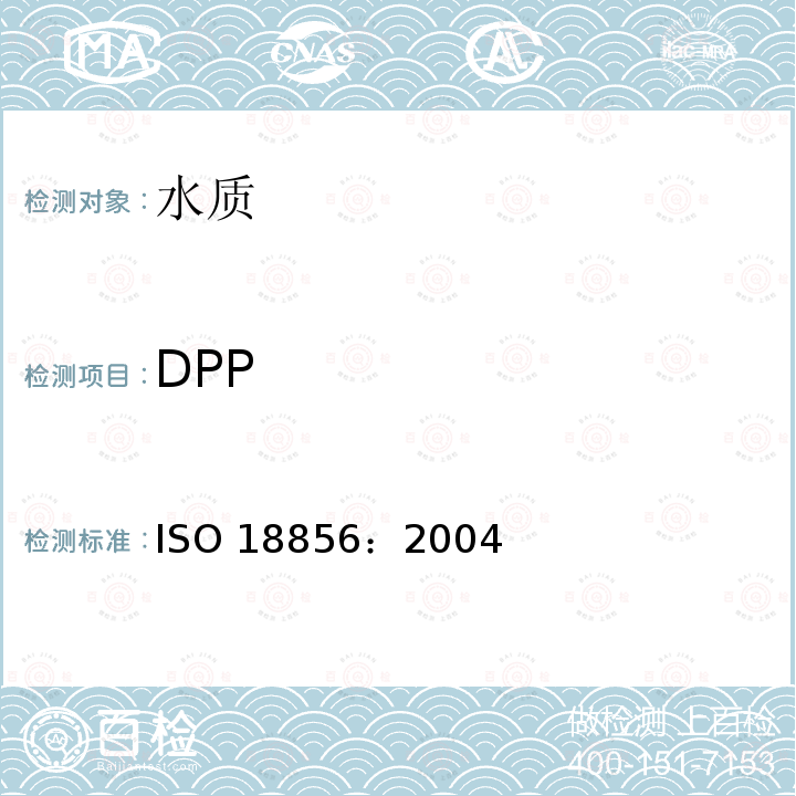 DPP DPP ISO 18856：2004