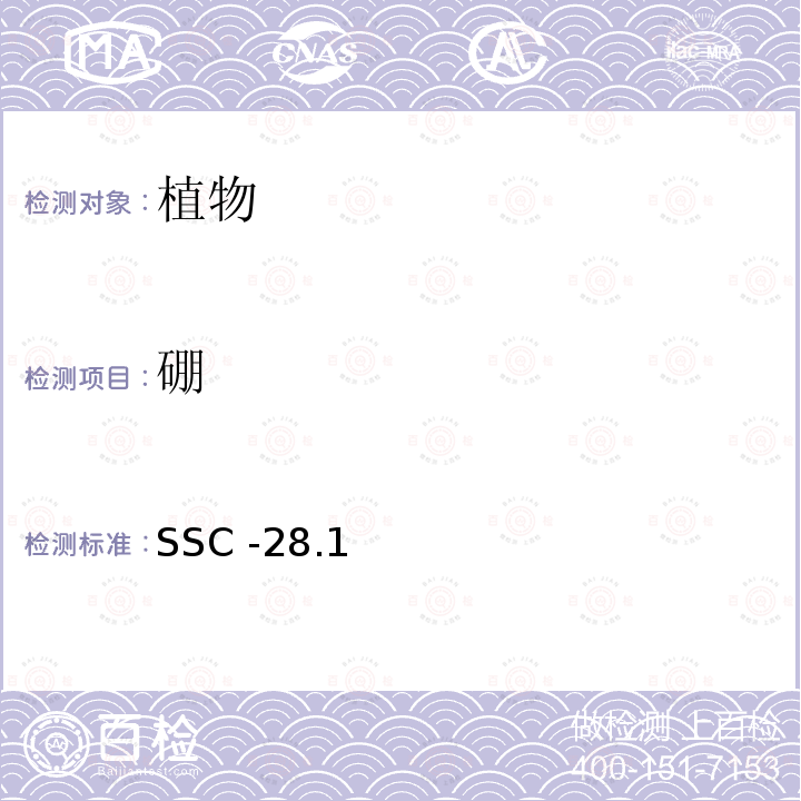 硼 SSC -28.1  