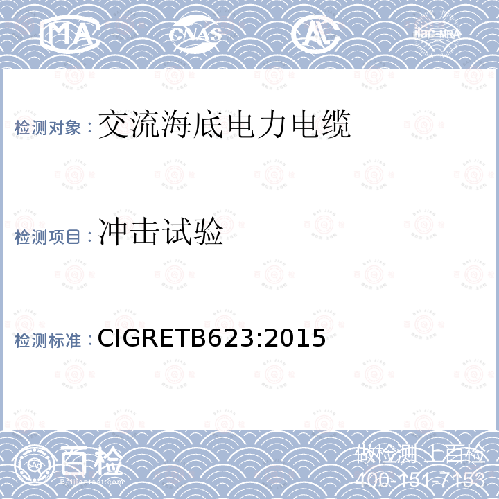 冲击试验 冲击试验 CIGRETB623:2015