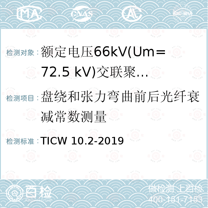盘绕和张力弯曲前后光纤衰减常数测量 TICW 10.2-2019  