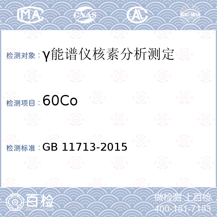 60Co 60Co GB 11713-2015