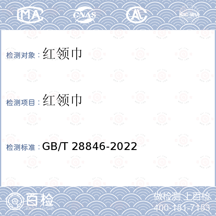 红领巾 GB/T 28846-2022 红领巾