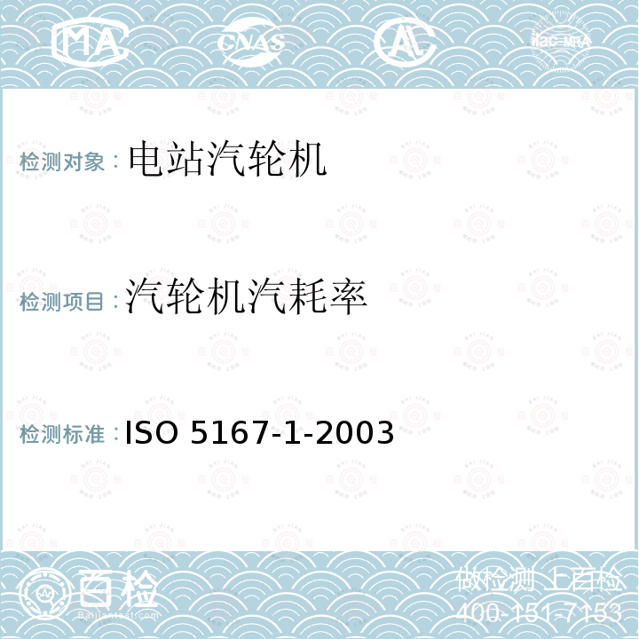 汽轮机汽耗率 ISO 5167-1-2003  