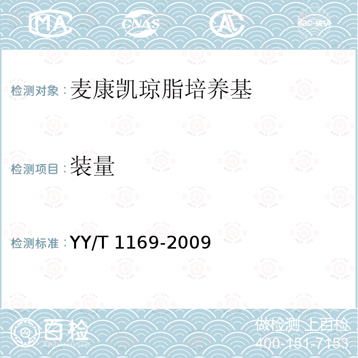 装量 装量 YY/T 1169-2009