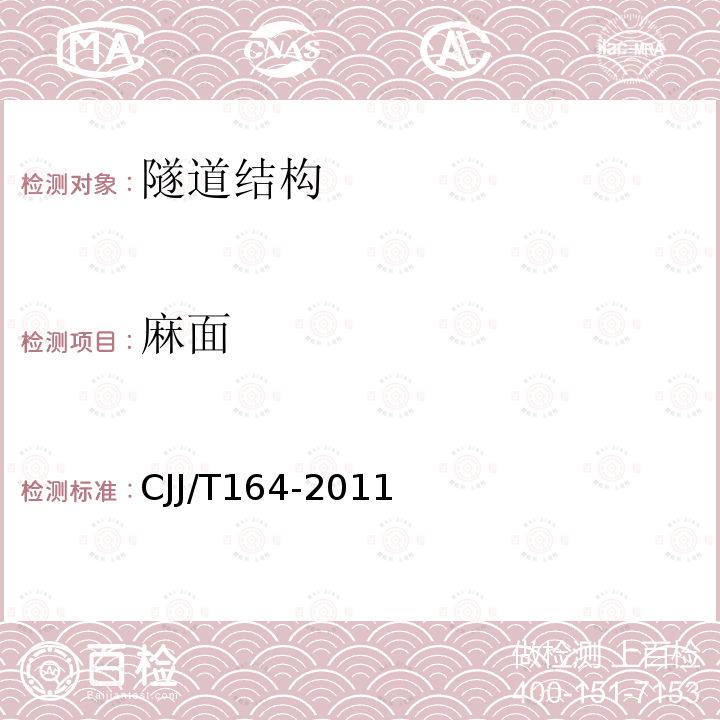 麻面 麻面 CJJ/T164-2011