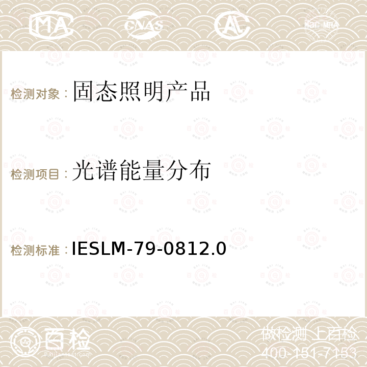 光谱能量分布 IESLM-79-081  2.0
