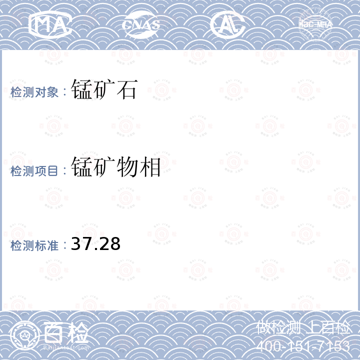 锰矿物相 37.28  