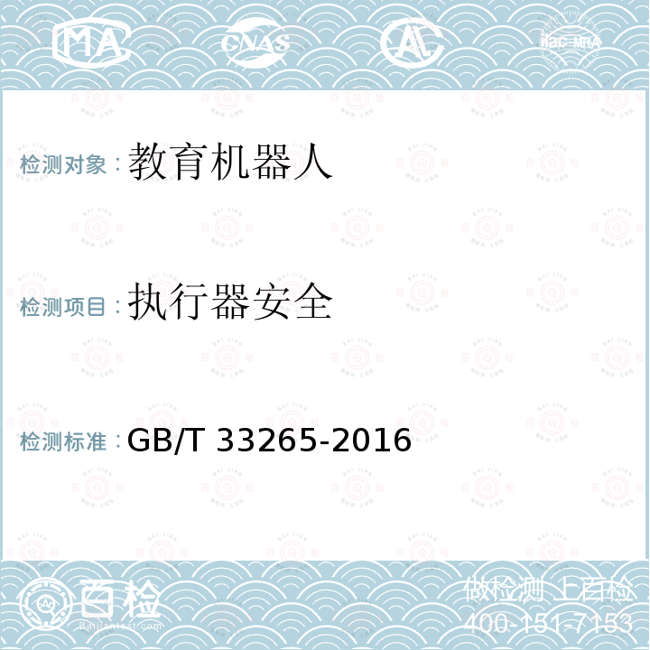 执行器安全 执行器安全 GB/T 33265-2016