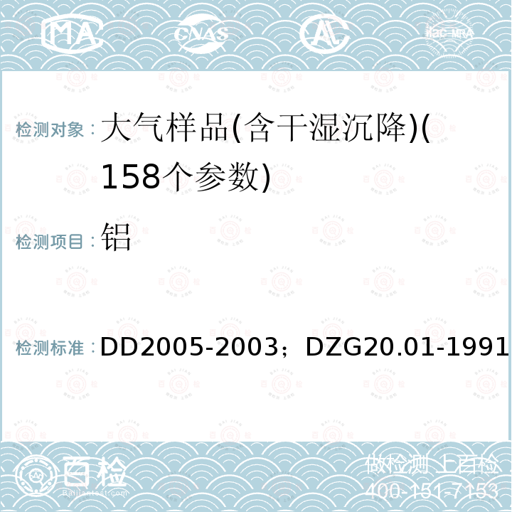 铝 D 2005-2003  DD2005-2003；DZG20.01-1991