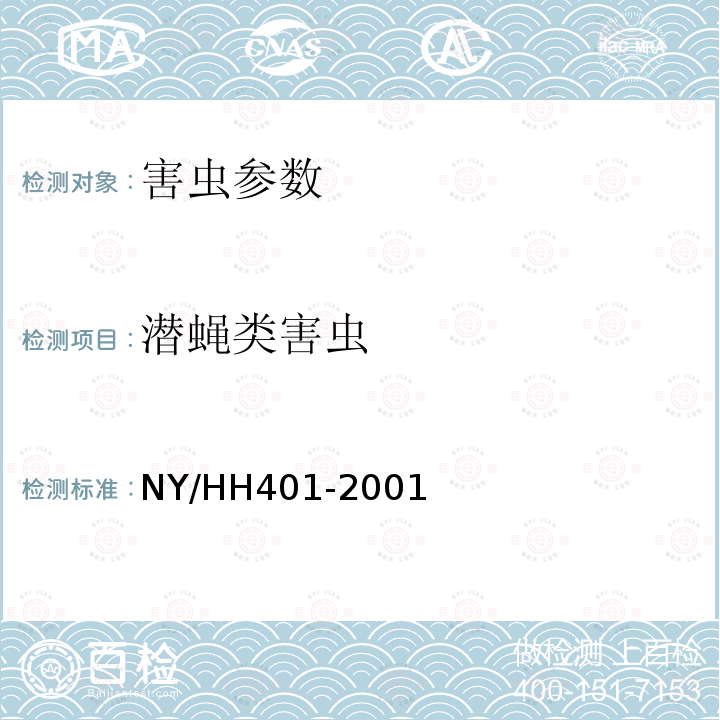 潜蝇类害虫 潜蝇类害虫 NY/HH401-2001