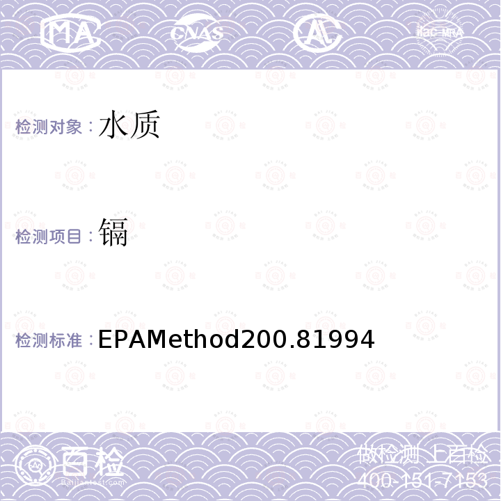 镉 EPAMethod200.81994  