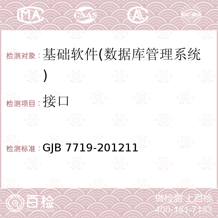 接口 GJB 7719-20121  1