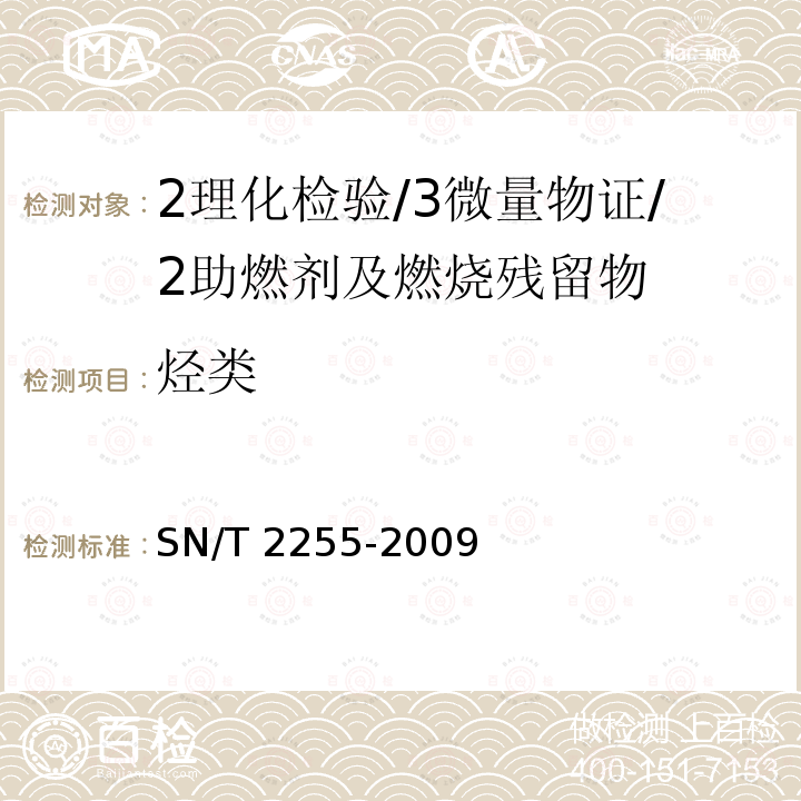 烃类 SN/T 2255-2009 液化石油气组分的测定 毛细管气相色谱法