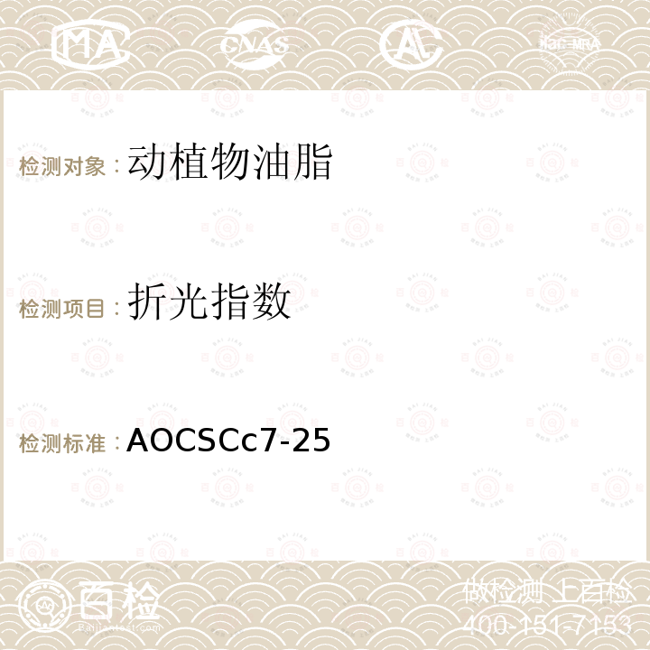 折光指数 折光指数 AOCSCc7-25