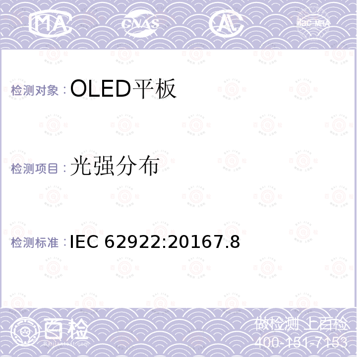 光强分布 光强分布 IEC 62922:20167.8