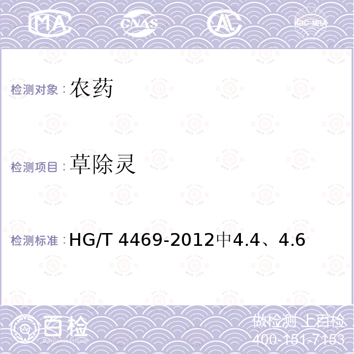 草除灵 HG/T 4469-2012 草除灵悬浮剂