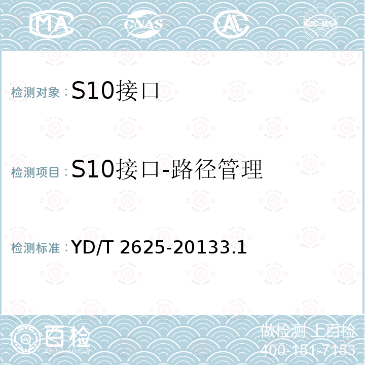 S10接口-路径管理 YD/T 2625-20133.1  