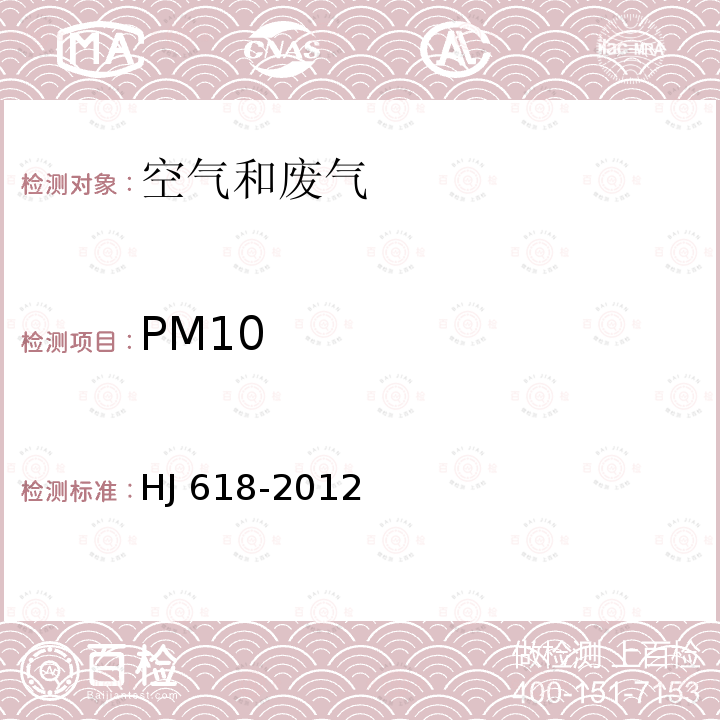 PM10 HJ 618-2012  