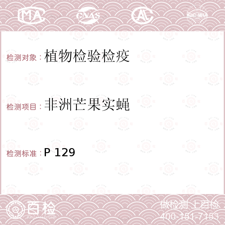 非洲芒果实蝇 非洲芒果实蝇 P 129